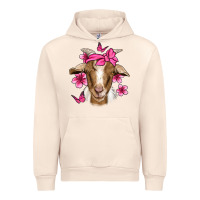 Pink Floral Bandana Goat Urban Hoodie | Teevron