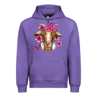 Tulip pink floral bandana goat Urban Hoodie - Jasminsmagicworld