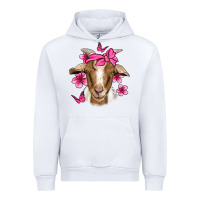 White pink floral bandana goat Urban Hoodie - Jasminsmagicworld
