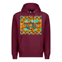 Burgundy Thankful Pumpkins Premium Hoodie - Artiststas