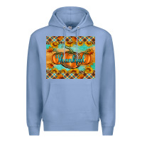 Colony Blue Thankful Pumpkins Premium Hoodie - Artiststas