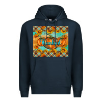 Navy Thankful Pumpkins Premium Hoodie - Artiststas
