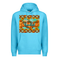 Ocean Blue Thankful Pumpkins Premium Hoodie - Artiststas