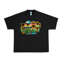 Black Montana Map Sunflower Cactus Serape Urban Heavy Tee - RanaPortraitStore