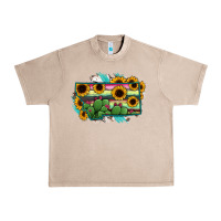 French Oak Montana Map Sunflower Cactus Serape Urban Heavy Tee - RanaPortraitStore