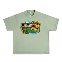 Oil Green Montana Map Sunflower Cactus Serape Urban Heavy Tee - RanaPortraitStore