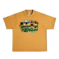 Peanut Butter Montana Map Sunflower Cactus Serape Urban Heavy Tee - RanaPortraitStore