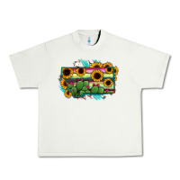 Montana Map Sunflower Cactus Serape Urban Heavy Tee | Teevron
