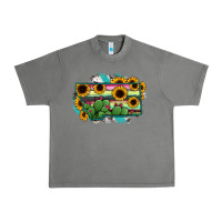 Tornado Montana Map Sunflower Cactus Serape Urban Heavy Tee - RanaPortraitStore