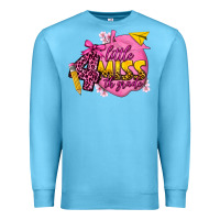 Ocean Blue little miss 4th grade Premium Sweatshirt - texasbilliewilder