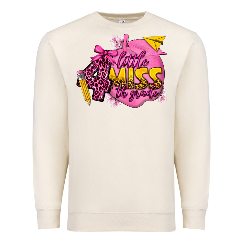 Little Miss 4th Grade Premium Sweatshirt by texasbilliewilder | Teevron