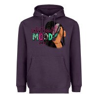 Plum Unbothered mood 24:7 Heavyweight Hoodie - RanaPortraitStore