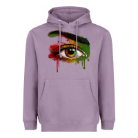 Lavender Watercolor Juneteenth eyes Heavyweight Hoodie - RanaPortraitStore