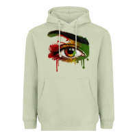 Matcha Watercolor Juneteenth eyes Heavyweight Hoodie - RanaPortraitStore