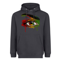 Smoke Watercolor Juneteenth eyes Heavyweight Hoodie - RanaPortraitStore