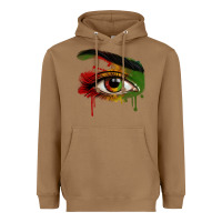 Toasted Coconut Watercolor Juneteenth eyes Heavyweight Hoodie - RanaPortraitStore
