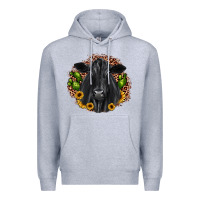 Heather Grey black angus cactus sunflower Premium Hoodie - JahusDesignShop