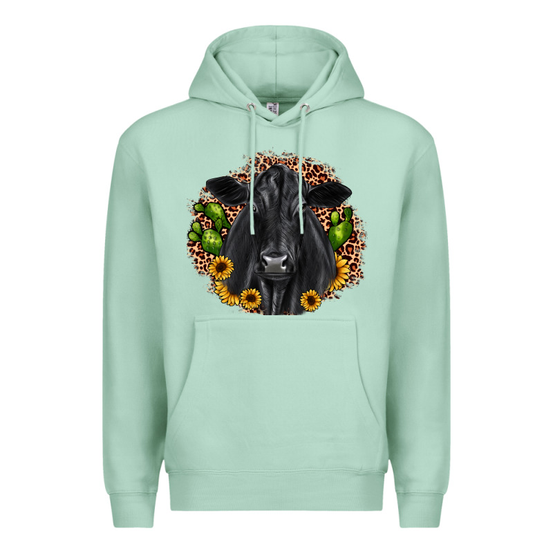 Black Angus Cactus Sunflower Premium Hoodie by JahusDesignShop | Teevron