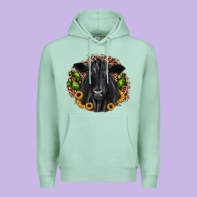 Black Angus Cactus Sunflower Premium Hoodie Designed By Jahusdesignshop