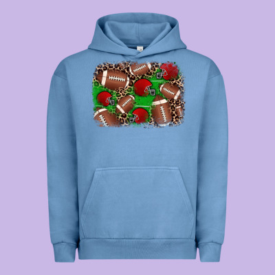 American Football Helmet Background Urban Hoodie Designed By Jahusdesignshop