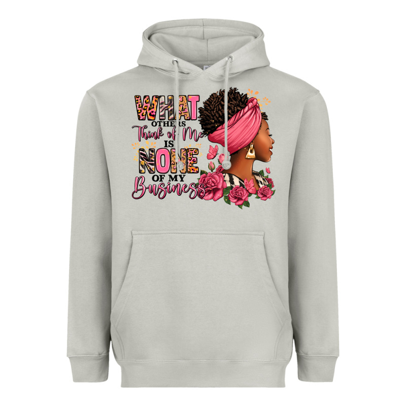 What Other Think Of Me Is None Of My Business Afro Heavyweight Hoodie by RanaPortraitStore | Teevron