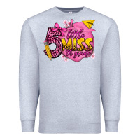 Heather Grey little miss 5th grade Premium Sweatshirt - texasbilliewilder