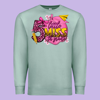 Little Miss 5th Grade Premium Sweatshirt Designed By Texasbilliewilder