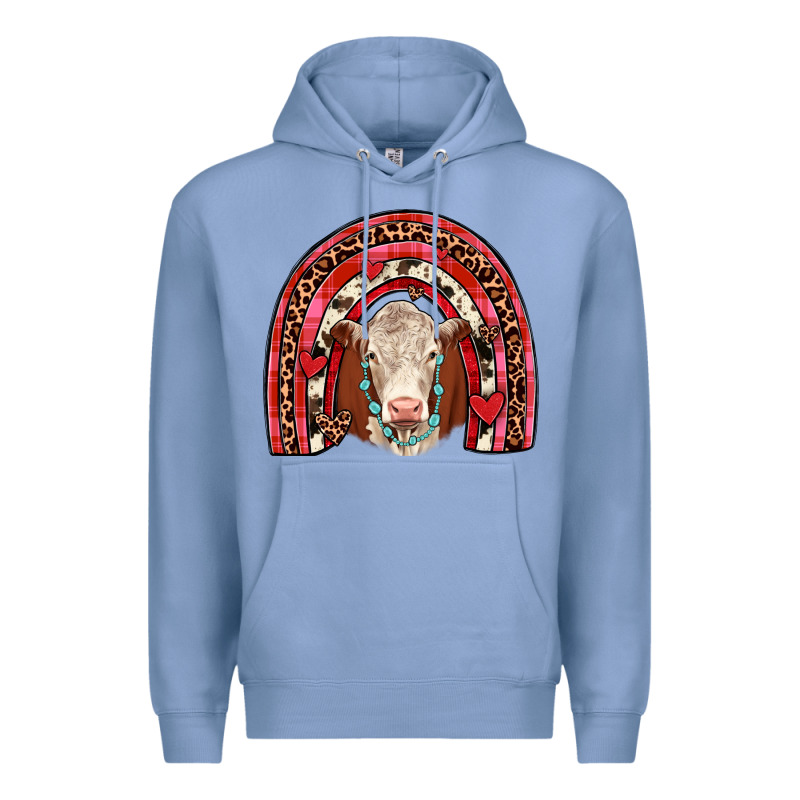 Valentines Hereford Rainbow Premium Hoodie by JahusDesignShop | Teevron