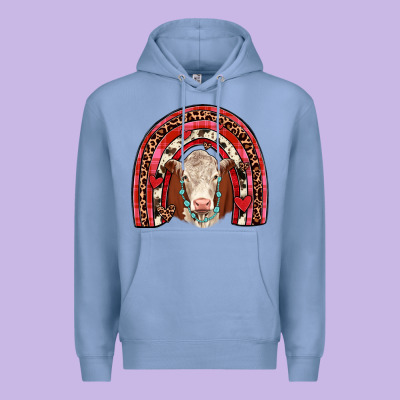 Valentines Hereford Rainbow Premium Hoodie Designed By Jahusdesignshop