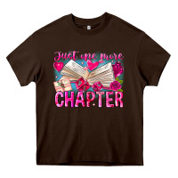 Chocolate Brown Just One More Chapter Heavy Core Tee - CowhideDigitalArt