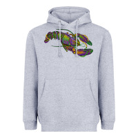 Heather Grey Mardi Gras Crawfish Heavyweight Hoodie - RanaPortraitStore