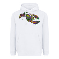 White Mardi Gras Crawfish Heavyweight Hoodie - RanaPortraitStore