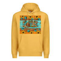 Mustard Sunflower Leopard Thanksgiving Love Premium Hoodie - Artiststas