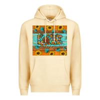Pina Colada Sunflower Leopard Thanksgiving Love Premium Hoodie - Artiststas