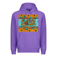 Purple Sunflower Leopard Thanksgiving Love Premium Hoodie - Artiststas