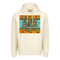 Sandshell Sunflower Leopard Thanksgiving Love Premium Hoodie - Artiststas