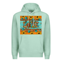 Seafoam Sunflower Leopard Thanksgiving Love Premium Hoodie - Artiststas