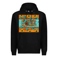 Black Sunflower Leopard Thanksgiving Love Premium Hoodie - Artiststas