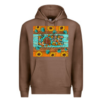 Chestnut Sunflower Leopard Thanksgiving Love Premium Hoodie - Artiststas