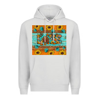 Dove Grey Sunflower Leopard Thanksgiving Love Premium Hoodie - Artiststas