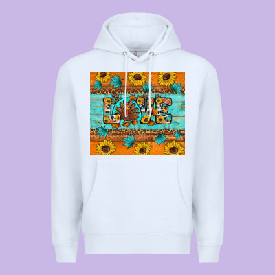 Sunflower Leopard Thanksgiving Love Premium Hoodie Designed By Artiststas
