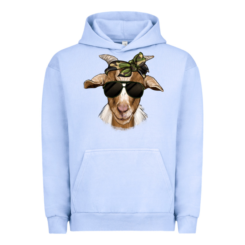 Camouflage Bandana Goat Urban Hoodie by Jasminsmagicworld | Teevron