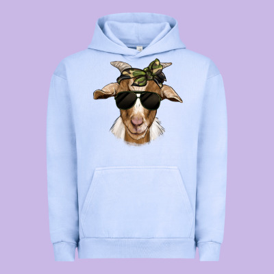 Camouflage Bandana Goat Urban Hoodie Designed By Jasminsmagicworld