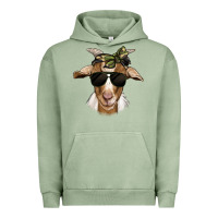 Pigment Oil Green camouflage bandana goat Urban Hoodie - Jasminsmagicworld