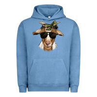Pigment Pebble Blue camouflage bandana goat Urban Hoodie - Jasminsmagicworld