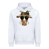 White camouflage bandana goat Urban Hoodie - Jasminsmagicworld