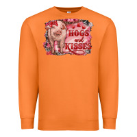 Carrot valentine's day pig hogs and kisses Premium Sweatshirt - RanaPortraitStore
