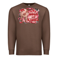 Chestnut valentine's day pig hogs and kisses Premium Sweatshirt - RanaPortraitStore