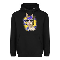 Black Llama With Sunglasses Heavyweight Hoodie - RanaPortraitStore
