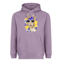 Lavender Llama With Sunglasses Heavyweight Hoodie - RanaPortraitStore